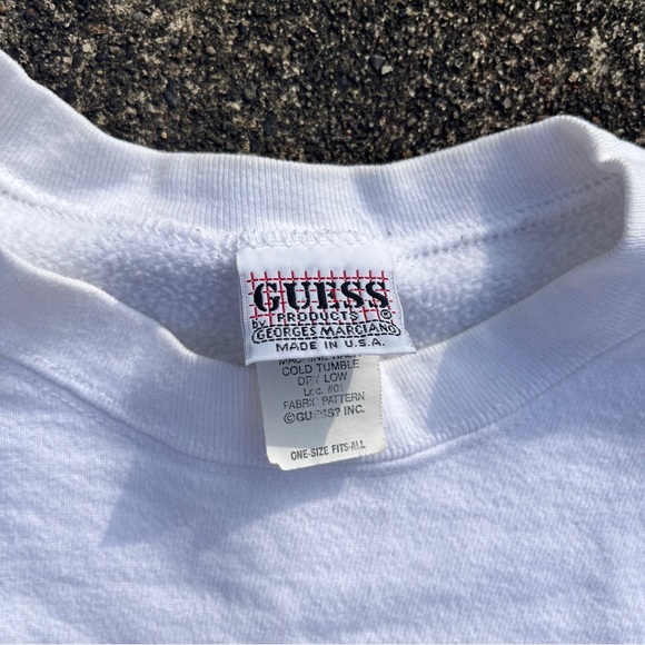 Vintage Red White and Blue Americana Guess Jeans Crewneck Sweatshirt One Size - Picture 3 of 7